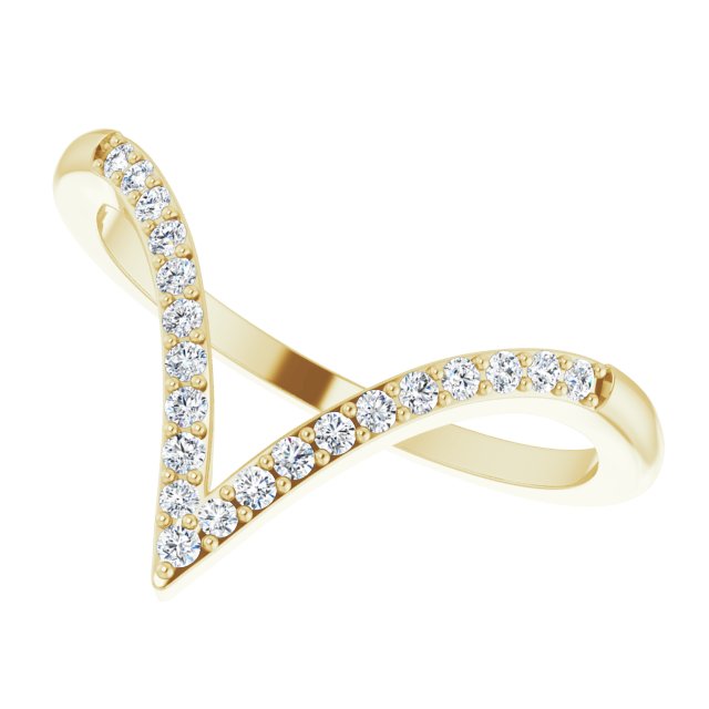 Diamond chevron ring in 14K yellow gold with natural diamonds variant--14K-yellow-gold