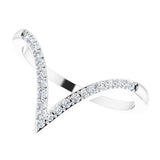Diamond chevron ring in 14K white gold variant--14K-white-gold