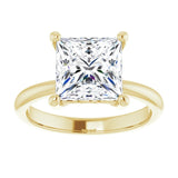 Engagement Ring Mounting variant--Square variant--2CT variant--14K-rose-gold