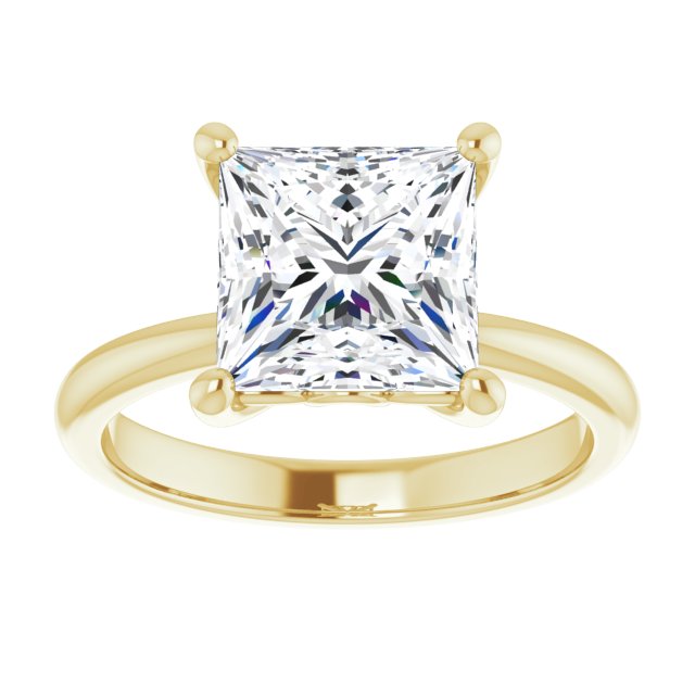 Engagement Ring Mounting variant--Square variant--2CT variant--14K-rose-gold