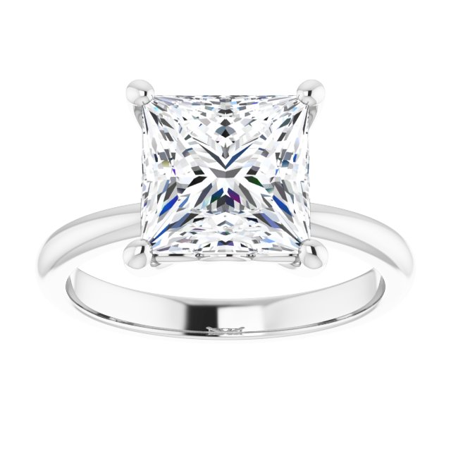 Engagement Ring Mounting variant--Square variant--3CT variant--14K-yellow-gold