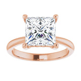 Engagement Ring Mounting variant--Square variant--3CT variant--14K-white-gold