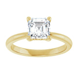 Engagement Ring Mounting variant--Asscher variant--1CT variant--14K-white-gold