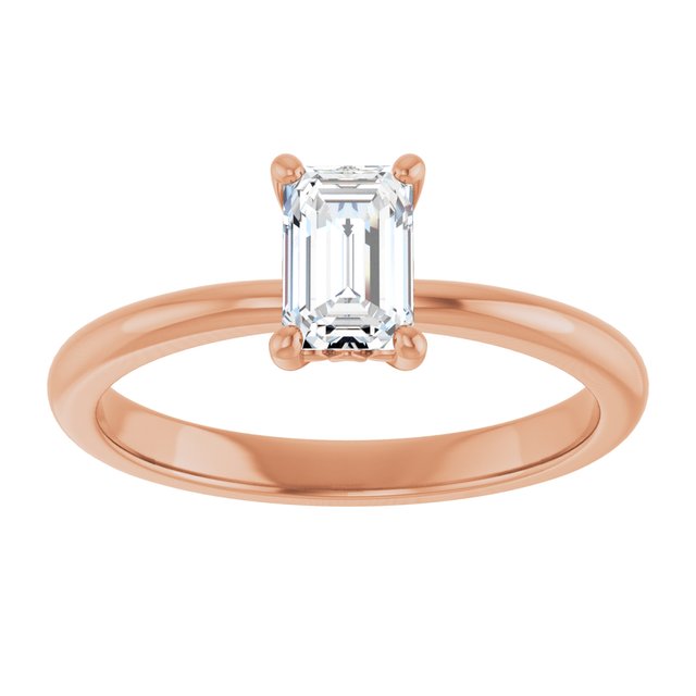 Engagement Ring Mounting variant--Emerald variant--1CT variant--14K-yellow-gold