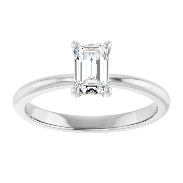 Engagement Ring Mounting/2-CT variant--.5CT variant--Emerald variant--.5CT variant--14K-rose-gold