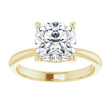 Engagement Ring Mounting variant--Cushion variant--3CT variant--14K-white-gold