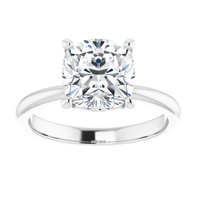 Engagement Ring Mounting variant--Cushion variant--3CT variant--14K-rose-gold