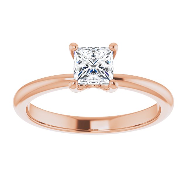 Engagement Ring Mounting/2-CT variant--.5CT variant--Square variant--.5CT variant--14K-white-gold