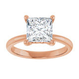 Engagement Ring Mounting variant--Square variant--2CT variant--14K-yellow-gold