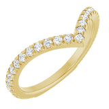 French-set contour band in yellow gold showing curved diamond line variant--14K-yellow-gold variant--Diamond-Lab variant--Diamond-Nat