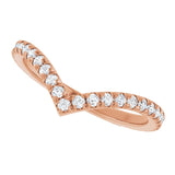 Rose Gold French-Set Diamond Ring variant--14K-rose-gold variant--Diamond-Lab variant--Diamond-Nat