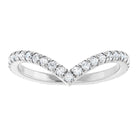 White Gold French-Set Diamond Contour Ring