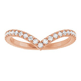 Rose Gold French-Set Diamond Contour Ring variant--14K-rose-gold variant--Diamond-Lab variant--Diamond-Nat