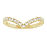 Yellow Gold French-Set Diamond Contour Ring variant--14K-yellow-gold variant--Diamond-Lab variant--Diamond-Nat