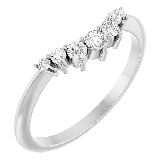 White Gold Petite Contour Diamond Band variant--14K-white-gold variant--Diamond-Lab variant--Diamond-Nat