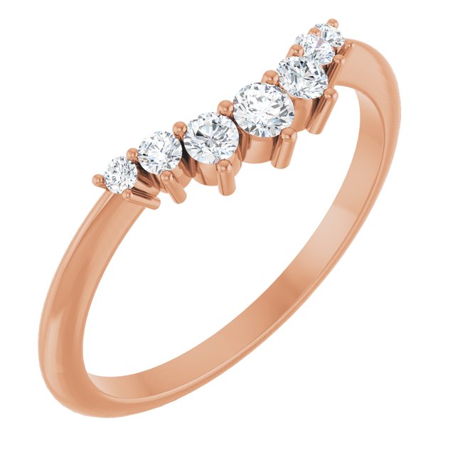 Petite contour band in 14K yellow gold with lab diamonds variant--14K-rose-gold variant--Diamond-Lab variant--Diamond-Nat