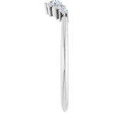 White Gold Curved Diamond Band variant--14K-white-gold variant--Diamond-Lab variant--Diamond-Nat