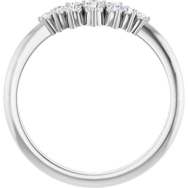 Curved Diamond Ring variant--14K-white-gold variant--Diamond-Lab variant--Diamond-Nat