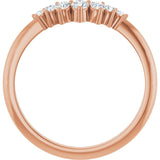 Petite diamond contour band in box, gift-ready packaging variant--14K-rose-gold variant--Diamond-Lab variant--Diamond-Nat