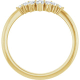 Contour diamond band in platinum, front view variant--14K-yellow-gold variant--Diamond-Lab variant--Diamond-Nat