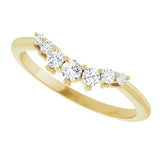 Contour band showing how it nests against a solitaire ring variant--14K-yellow-gold variant--Diamond-Lab variant--Diamond-Nat