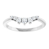 White Gold Diamond Curved Band variant--14K-white-gold variant--Diamond-Lab variant--Diamond-Nat