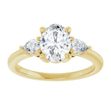 14K yellow gold 1CT Oval Diamond Three-Stone Engagement Ring Setting variant--Oval variant--1CT variant--14K-white-gold