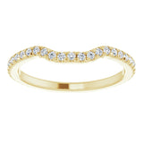 14K yellow gold French-Set East-West Diamond Halo Matching Wedding Band variant--14K-yellow-gold