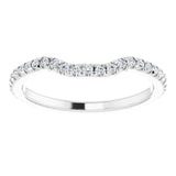 14K white gold French-Set East-West Diamond Halo Matching Wedding Band variant--14K-white-gold