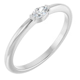 Platinum Diamond Marquise Stackable Band white gold silver variant--14K-white-gold variant--Sterling-silver