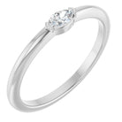 Platinum Diamond Marquise Stackable Band