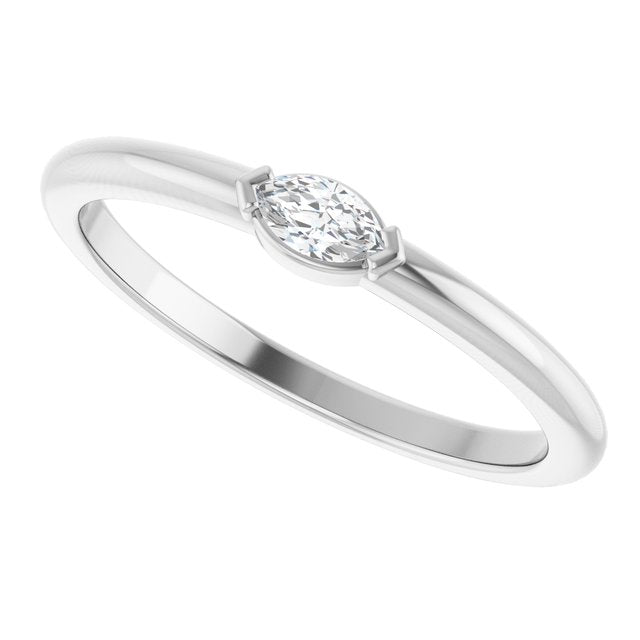 White gold marquise diamond minimalist band white gold silver variant--14K-white-gold variant--Sterling-silver
