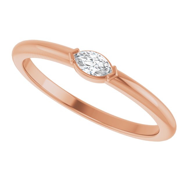 Marquise diamond stackable band in 14k rose gold rose gold variant--14K-rose-gold
