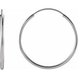 Large endless hoop earrings in 14K gold-dipped silver, statement size on model(20mm) variant--Sterling-silver variant--M-20mm