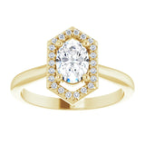 14K yellow gold .75CT Vintage Diamond Halo Engagement Ring Setting variant--1CT variant--14K-rose-gold