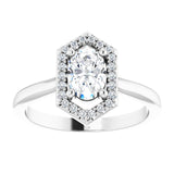 14K white gold .75CT Vintage Diamond Halo Engagement Ring Setting variant--1CT variant--14K-yellow-gold