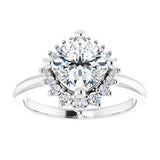 14K white gold 2CT Cushion DiamondSaddle Halo Diamond Engagement Ring Setting variant--Asscher variant--Diamond variant--14K-white-gold variant--Cushion variant--Diamond-Lab variant--Diamond-Nat