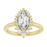 14K yellow gold 2CT Marquise DiamondSaddle Halo Diamond Engagement Ring Setting variant--Oval variant--Diamond-Lab variant--14K-yellow-gold variant--Diamond variant--Marquise variant--Diamond-Nat