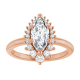 14K rose gold 2CT Marquise DiamondSaddle Halo Diamond Engagement Ring Setting variant--Oval variant--Diamond-Lab variant--14K-rose-gold variant--Diamond variant--Marquise variant--Diamond-Nat
