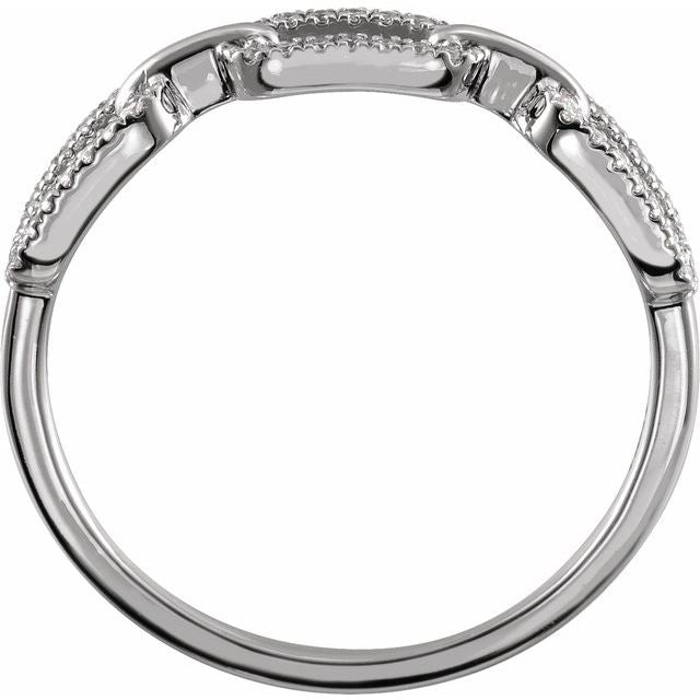 14K White 1/6CTW Natural Diamond Chain Link Ring white gold variant--14K-white-gold