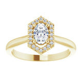 14K yellow gold .5CT Vintage Diamond Halo Engagement Ring Setting/4-CT variant--.75CT variant--.75CT variant--14K-rose-gold