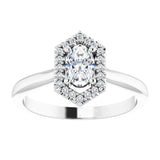 14K white gold .5CT Vintage Diamond Halo Engagement Ring Setting/4-CT variant--.75CT variant--.75CT variant--14K-yellow-gold