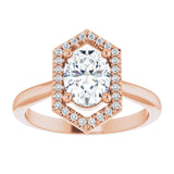 14K rose gold 1CT Vintage Diamond Halo Engagement Ring Setting variant--1CT variant--14K-white-gold