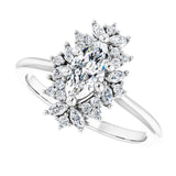Floral halo ring marquise center, angled perspective/2-CT variant--.5CT variant--Marquise variant--.5CT variant--14K-white-gold