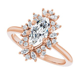 Floral halo ring large marquise, alternate angle variant--Marquise variant--1CT variant--14K-rose-gold