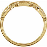 14K Yellow 1/6CTW Natural Diamond Chain Link Ring yellow gold variant--14K-yellow-gold