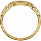 14K Yellow 1/6 CTW Natural Diamond Chain Link Ring
