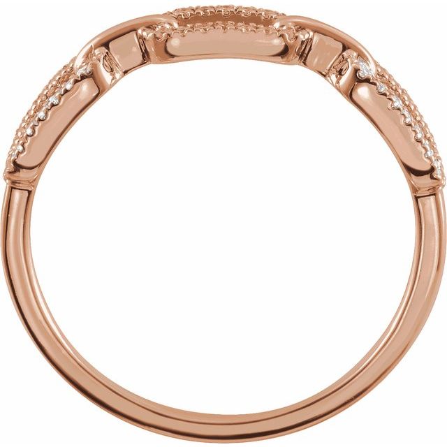 14K Rose 1/6CTW Natural Diamond Chain Link Ring rose gold variant--14K-rose-gold