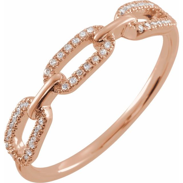 Diamond link ring in 14K rose gold rose gold variant--14K-rose-gold