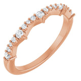 Cavetto diamond band in rose gold with ethical diamonds variant--14K-rose-gold